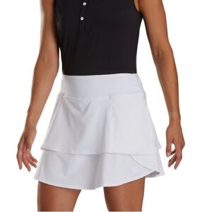 FJ FootJoy Performance Layered Skort Women’s Golf Skirt White